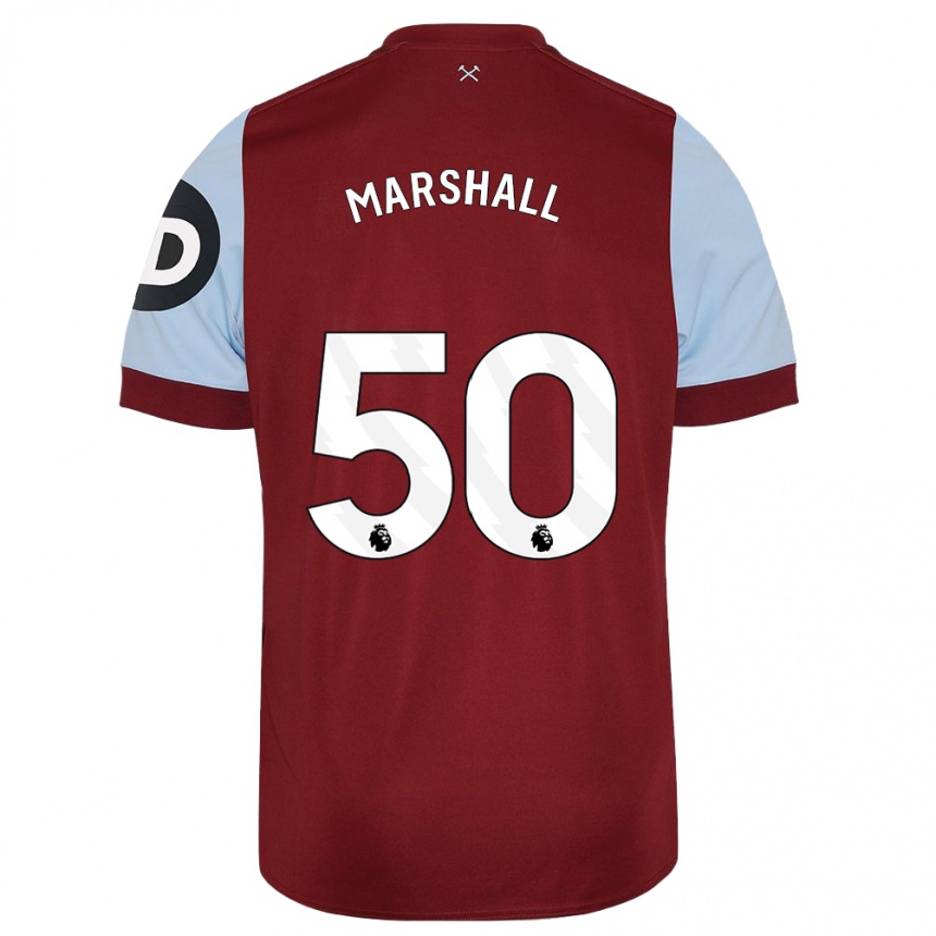 Mujer Fútbol Camiseta Callum Marshall #50 Granate 1ª Equipación 2023/24