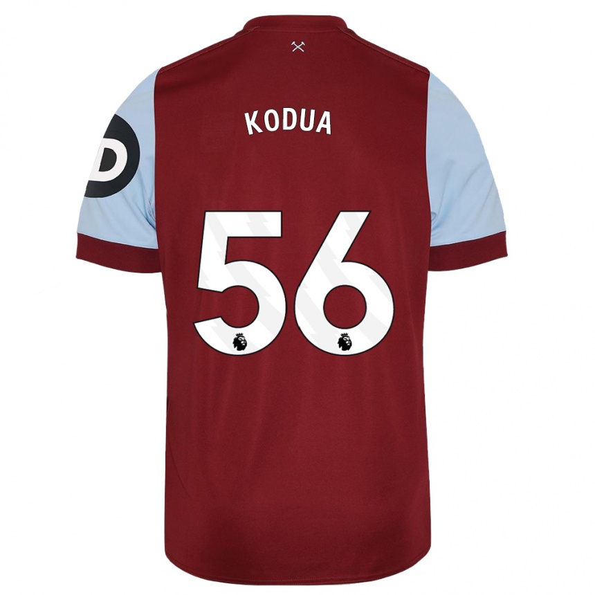 Mujer Fútbol Camiseta Gideon Kodua #56 Granate 1ª Equipación 2023/24