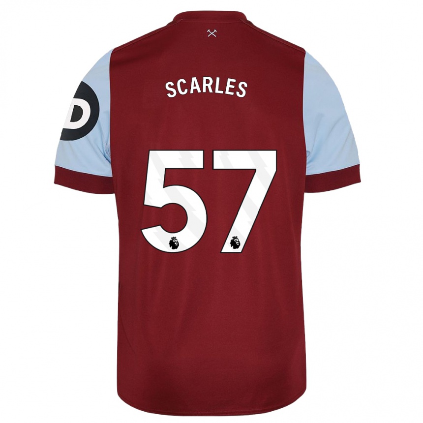 Mujer Fútbol Camiseta Oliver Scarles #57 Granate 1ª Equipación 2023/24