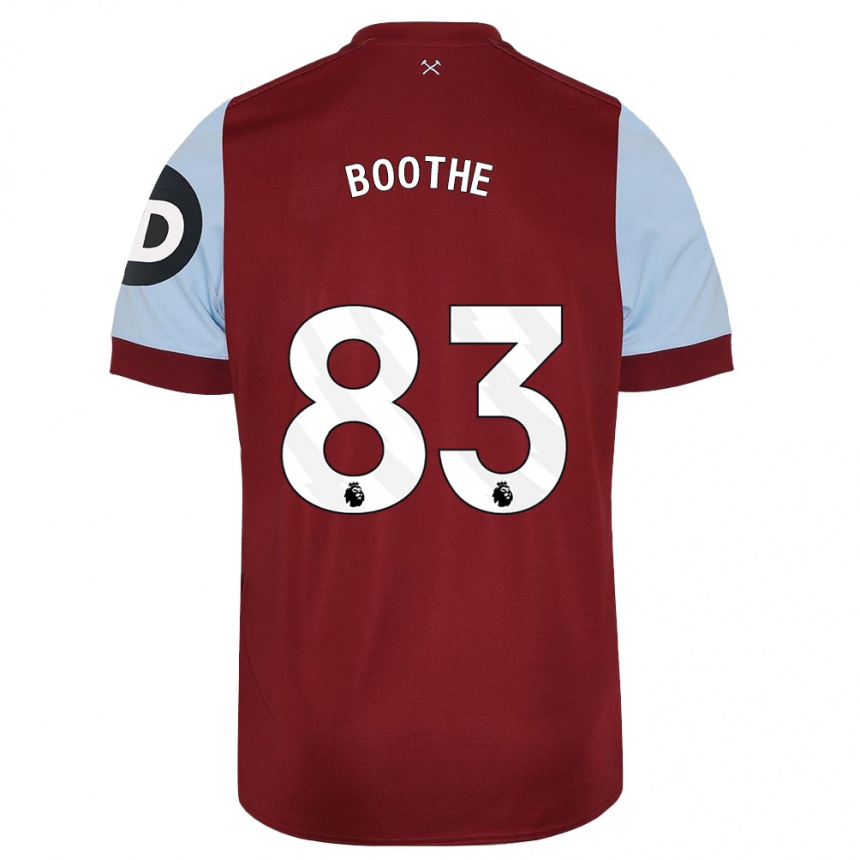 Mujer Fútbol Camiseta Sebastian Boothe #83 Granate 1ª Equipación 2023/24