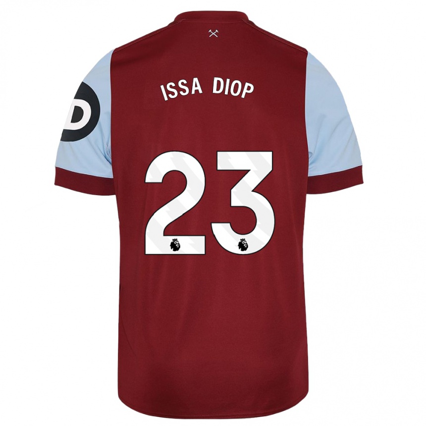 Mujer Fútbol Camiseta Issa Diop #23 Granate 1ª Equipación 2023/24