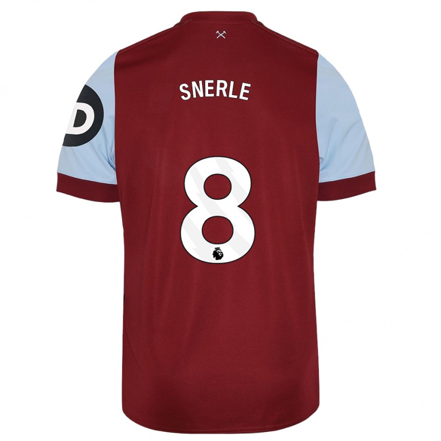 Mujer Fútbol Camiseta Emma Snerle #8 Granate 1ª Equipación 2023/24