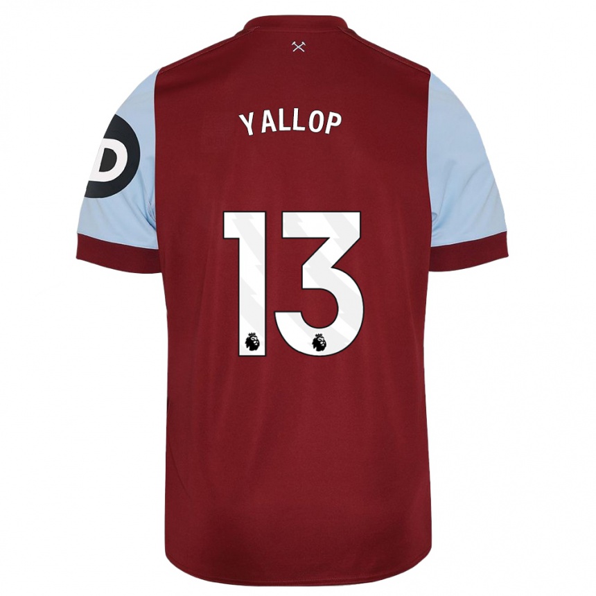 Mujer Fútbol Camiseta Tameka Yallop #13 Granate 1ª Equipación 2023/24