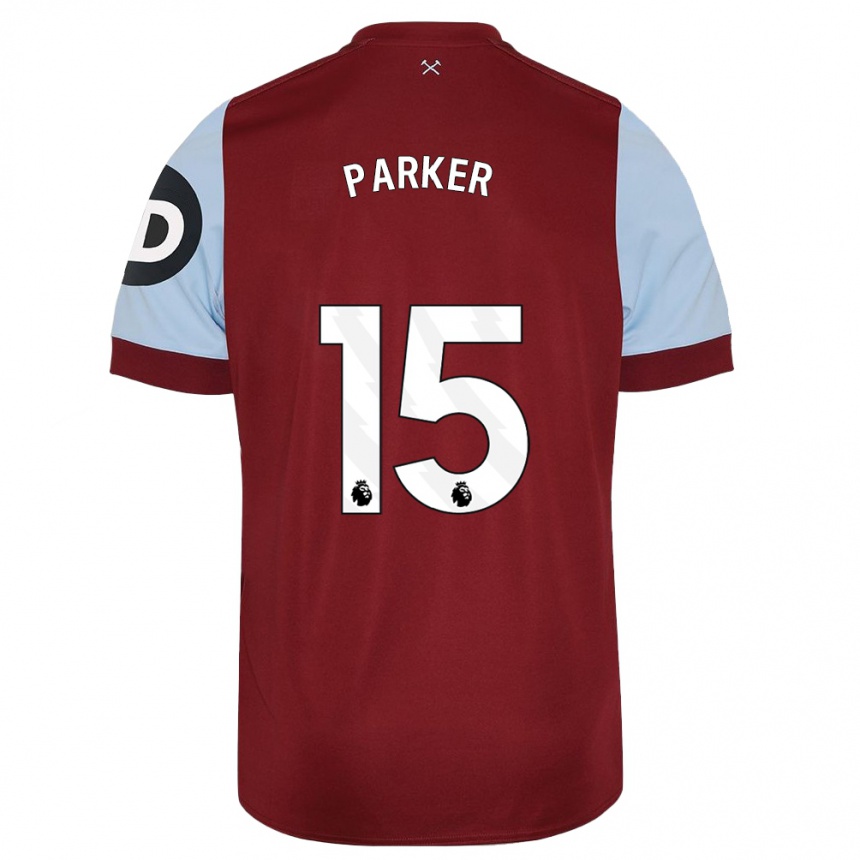 Mujer Fútbol Camiseta Lucy Parker #15 Granate 1ª Equipación 2023/24