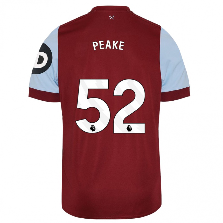 Mujer Fútbol Camiseta Lennon Peake #52 Granate 1ª Equipación 2023/24