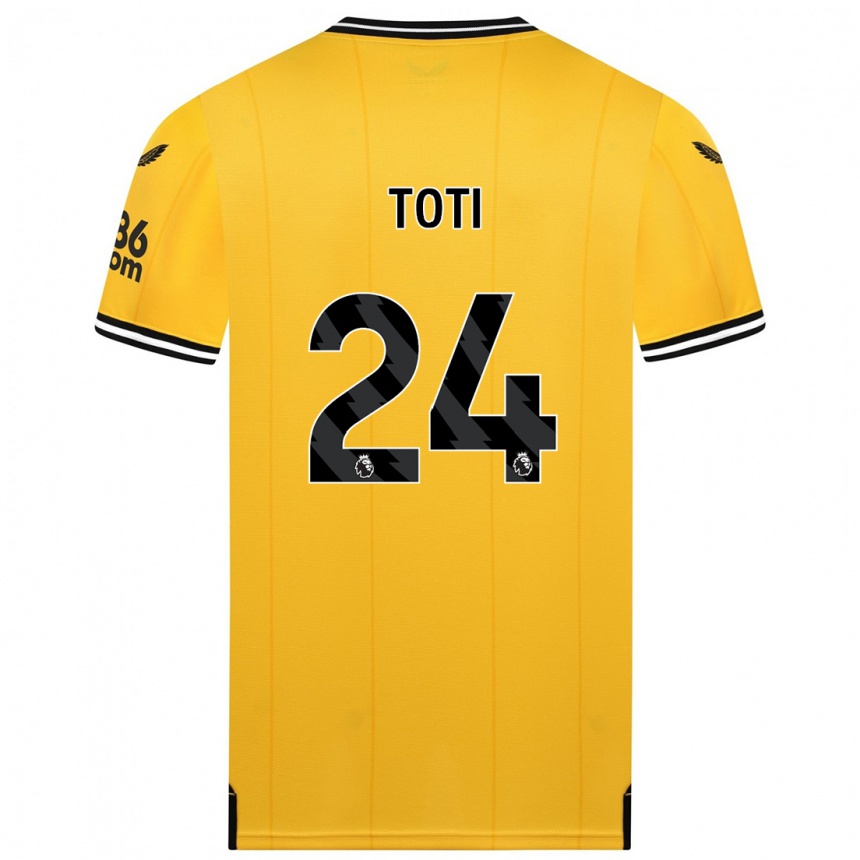 Mujer Fútbol Camiseta Toti #24 Amarillo 1ª Equipación 2023/24