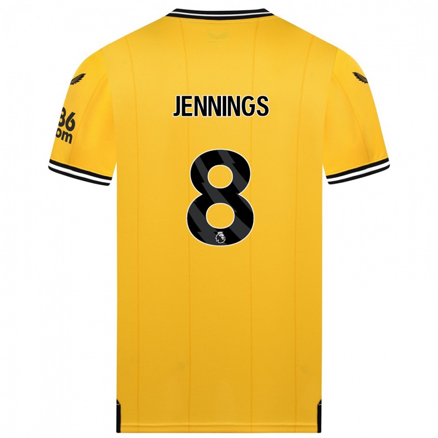 Mujer Fútbol Camiseta Shannie Jennings #8 Amarillo 1ª Equipación 2023/24