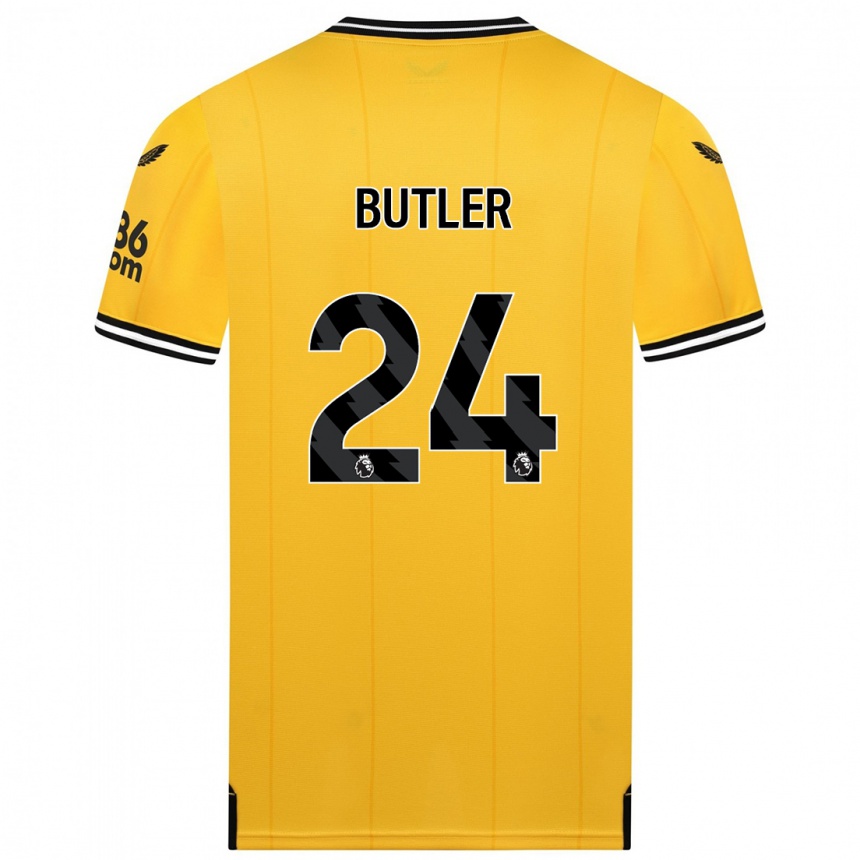 Mujer Fútbol Camiseta Elli Butler #24 Amarillo 1ª Equipación 2023/24