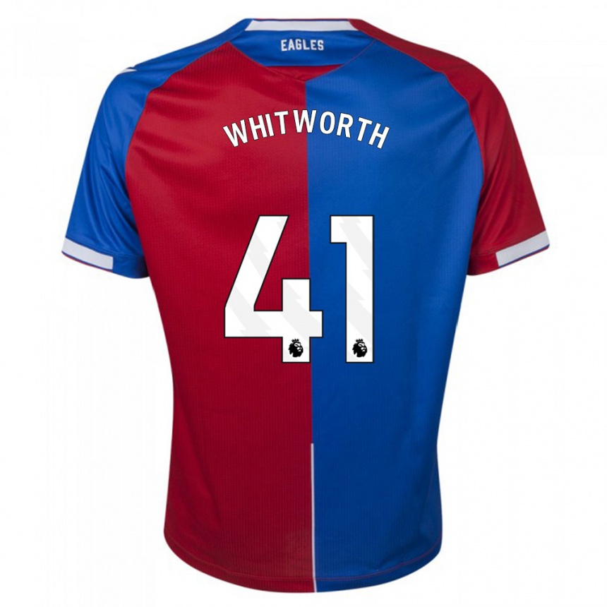 Mujer Fútbol Camiseta Joe Whitworth #41 Rojo Azul 1ª Equipación 2023/24