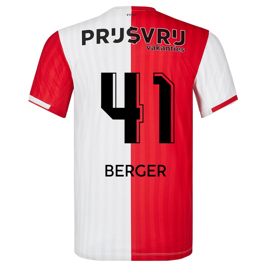 Mujer Fútbol Camiseta Mannou Berger #41 Rojo Blanco 1ª Equipación 2023/24