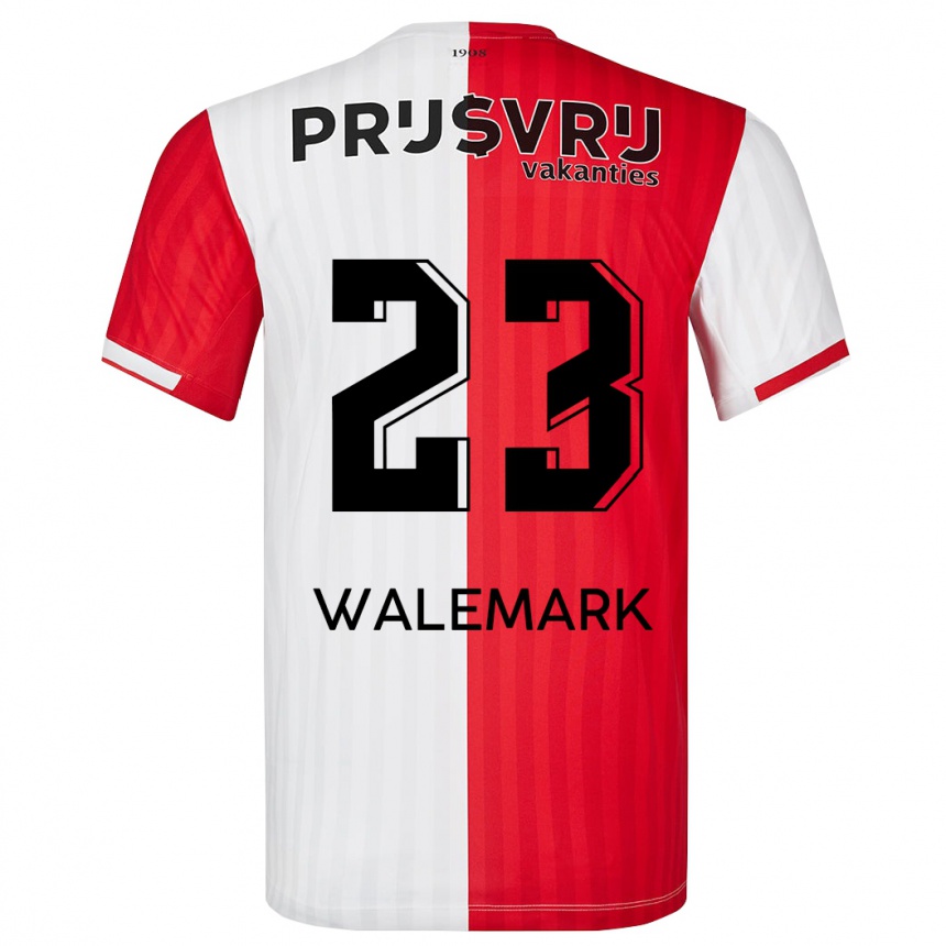 Mujer Fútbol Camiseta Patrik Walemark #23 Rojo Blanco 1ª Equipación 2023/24