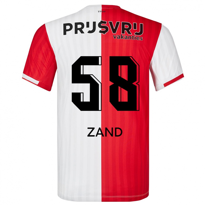 Mujer Fútbol Camiseta Shiloht Zand #58 Rojo Blanco 1ª Equipación 2023/24