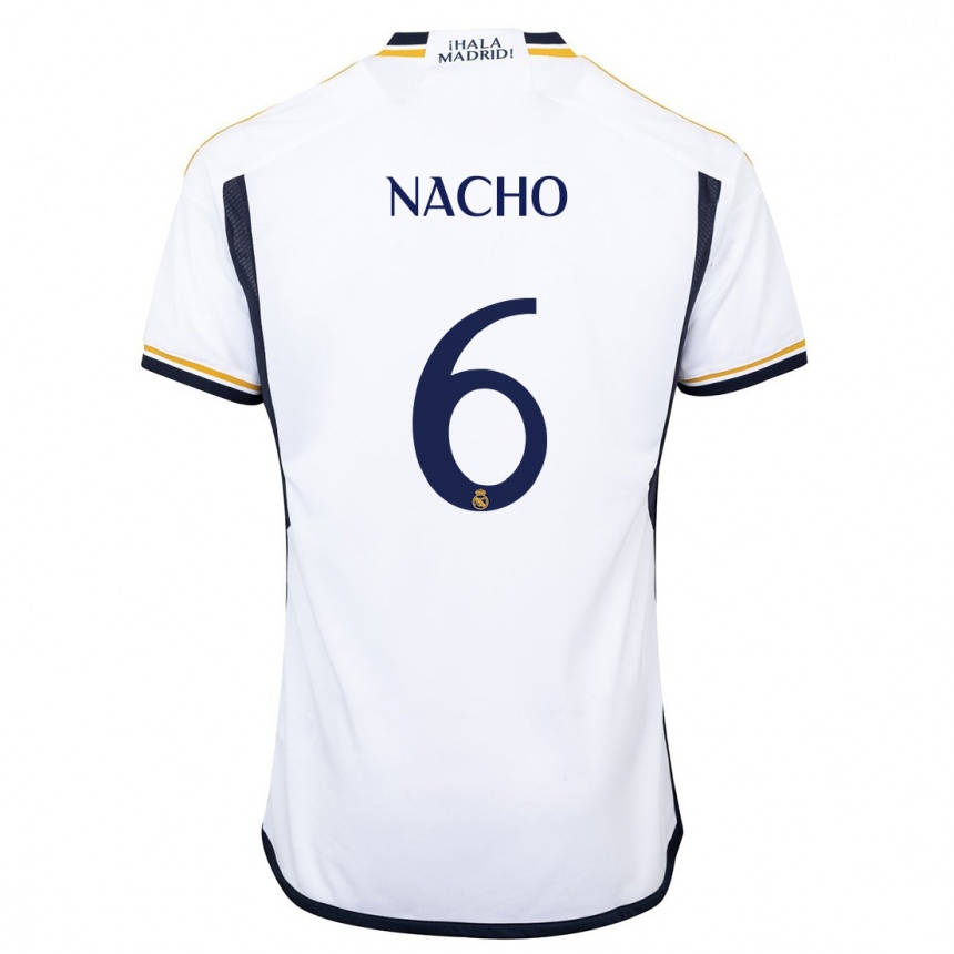 Mujer Fútbol Camiseta Nacho Fernandez #6 Blanco 1ª Equipación 2023/24