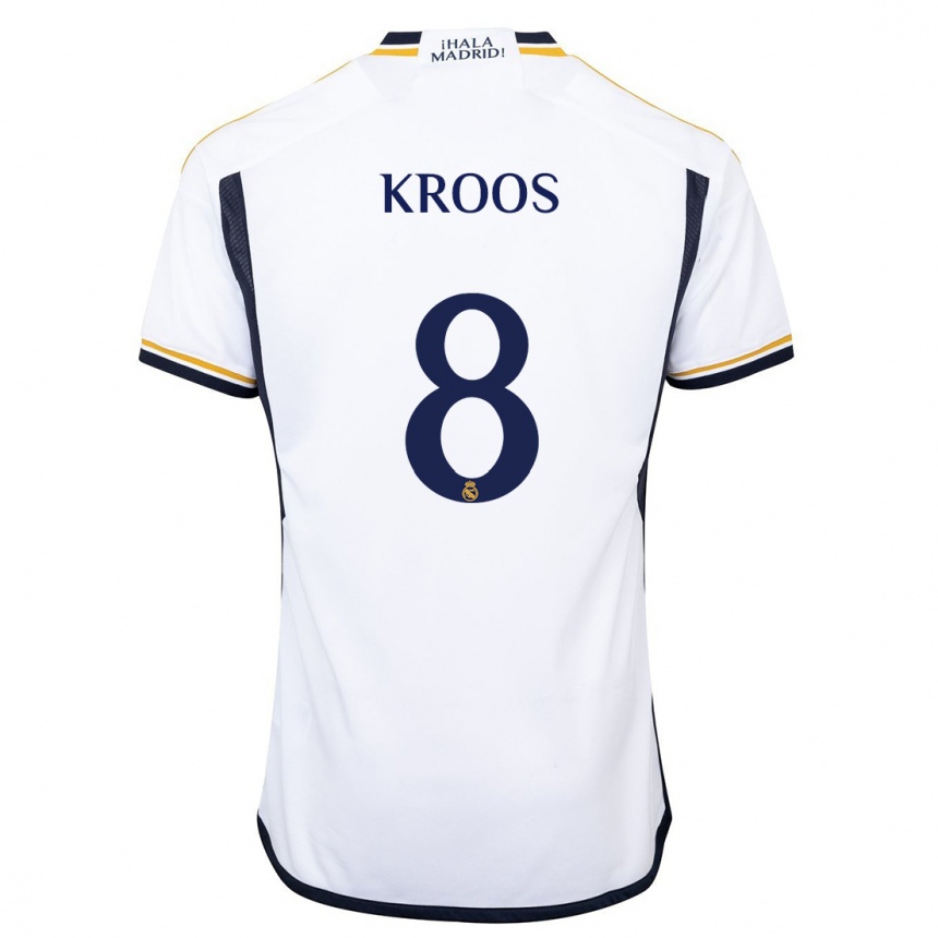 Mujer Fútbol Camiseta Toni Kroos #8 Blanco 1ª Equipación 2023/24