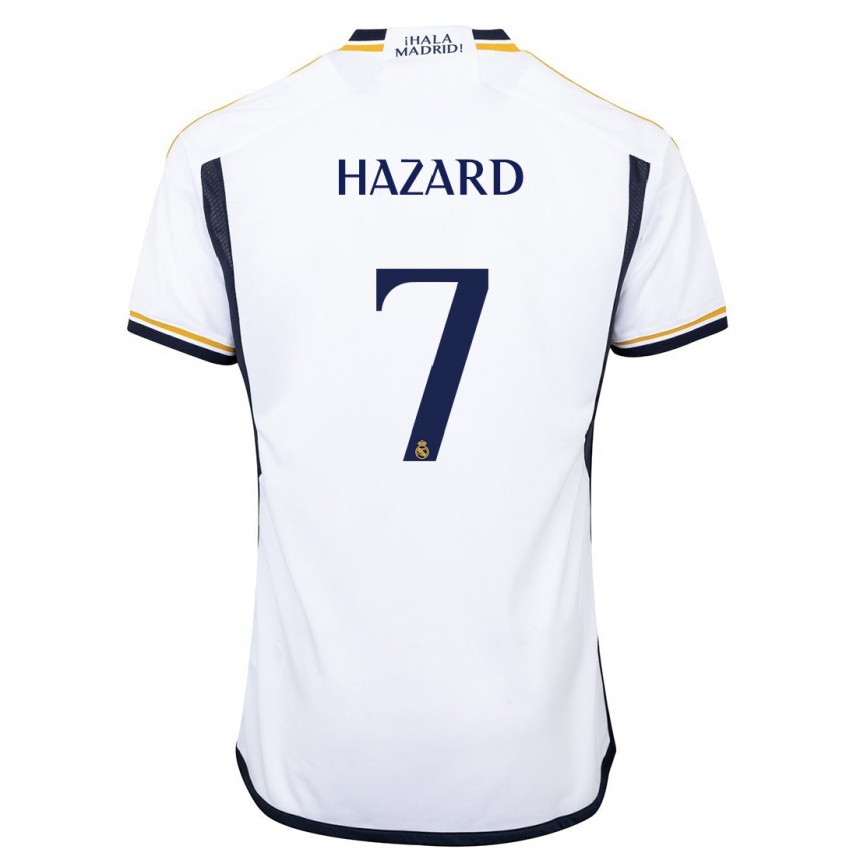 Mujer Fútbol Camiseta Eden Hazard #7 Blanco 1ª Equipación 2023/24
