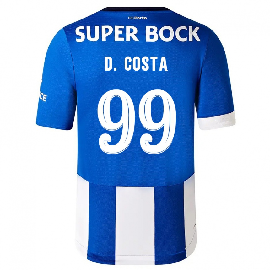 Mujer Fútbol Camiseta Diogo Costa #99 Azul Blanco 1ª Equipación 2023/24