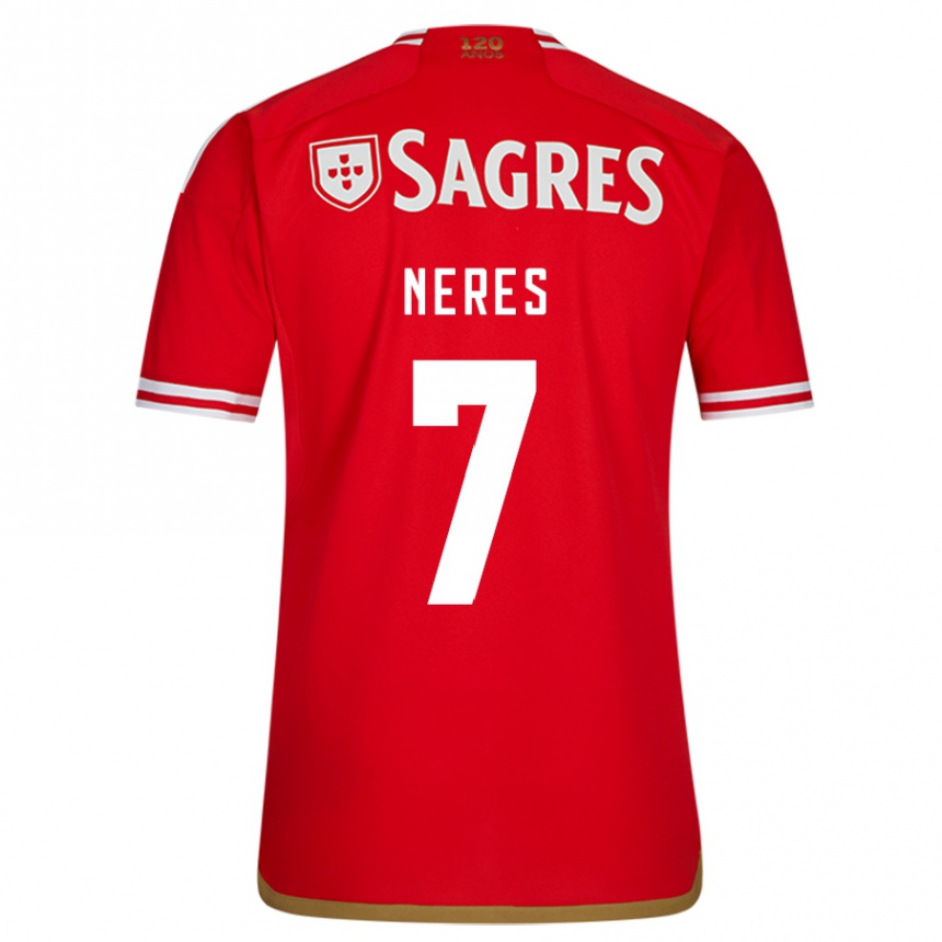 Mujer Fútbol Camiseta David Neres #7 Rojo 1ª Equipación 2023/24