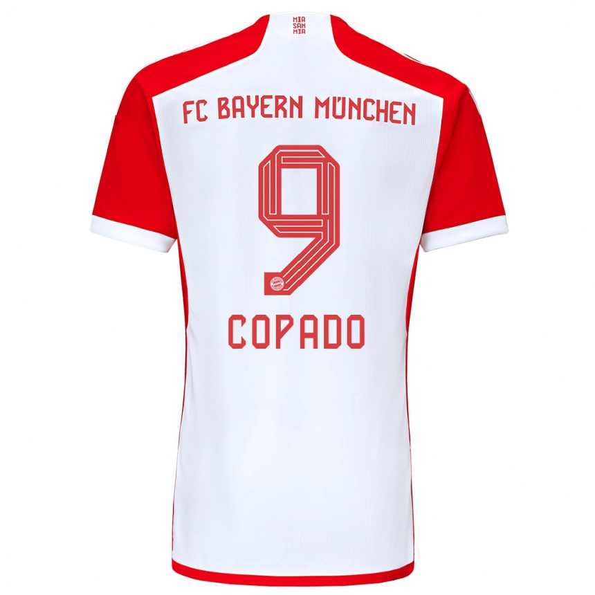 Mujer Fútbol Camiseta Lucas Copado #9 Rojo Blanco 1ª Equipación 2023/24