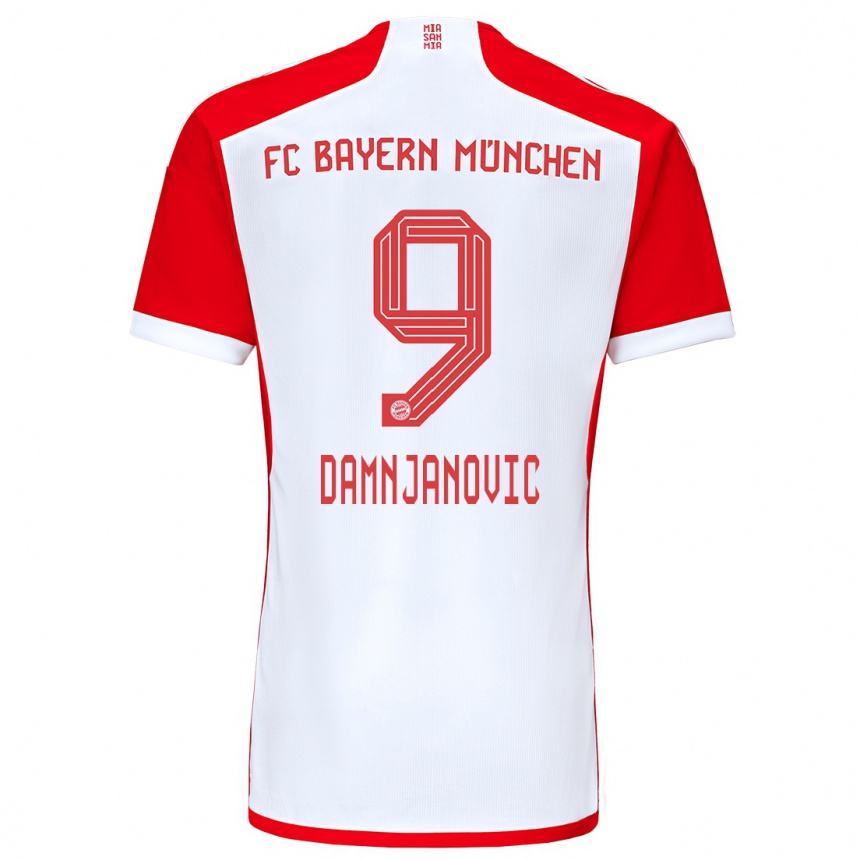 Mujer Fútbol Camiseta Jovana Damnjanovic #9 Rojo Blanco 1ª Equipación 2023/24