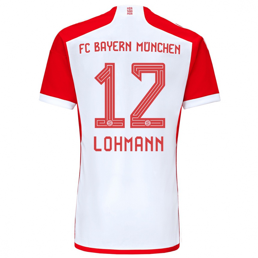 Mujer Fútbol Camiseta Sydney Lohmann #12 Rojo Blanco 1ª Equipación 2023/24