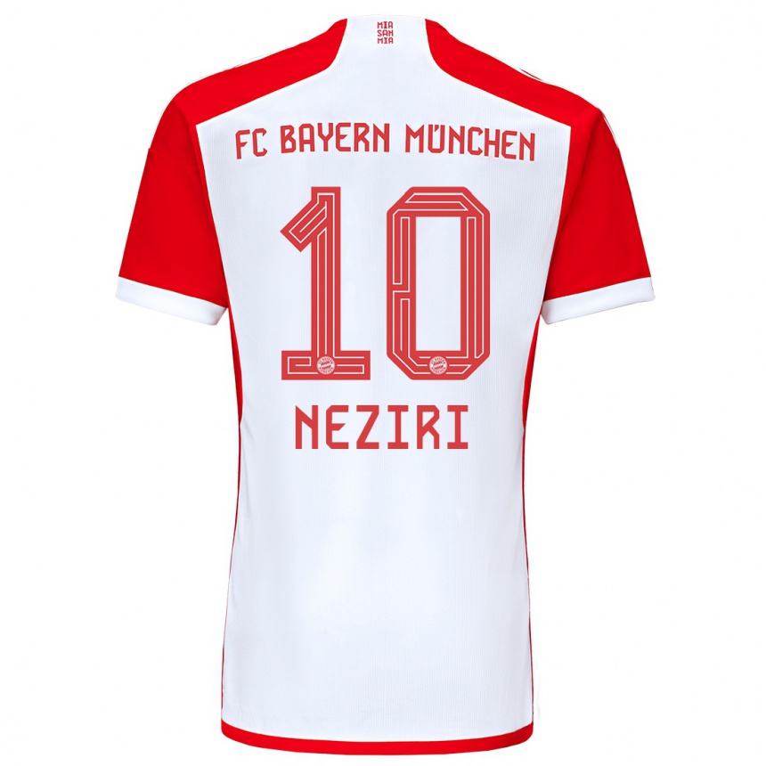 Mujer Fútbol Camiseta Behar Neziri #10 Rojo Blanco 1ª Equipación 2023/24