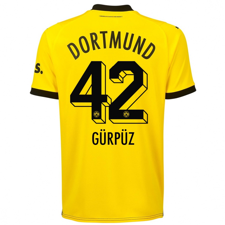 Mujer Fútbol Camiseta Goktan Gurpuz #42 Amarillo 1ª Equipación 2023/24