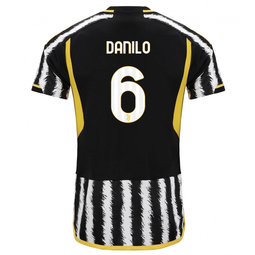 Mujer Fútbol Camiseta Danilo #6 Blanco Negro 1ª Equipación 2023/24