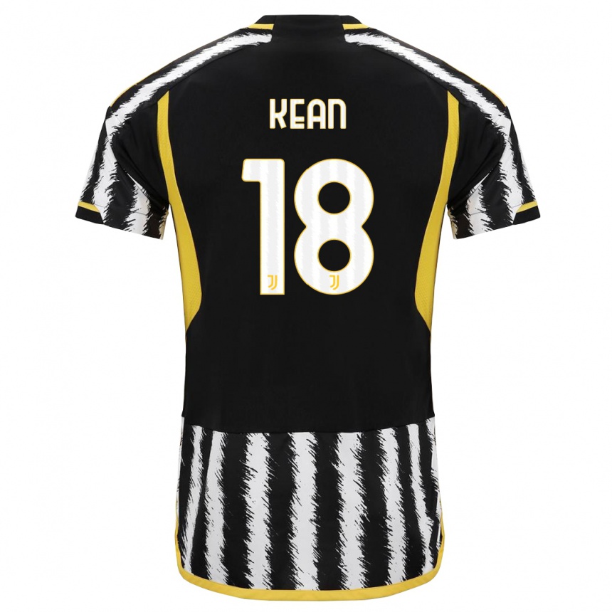 Mujer Fútbol Camiseta Moise Kean #18 Blanco Negro 1ª Equipación 2023/24