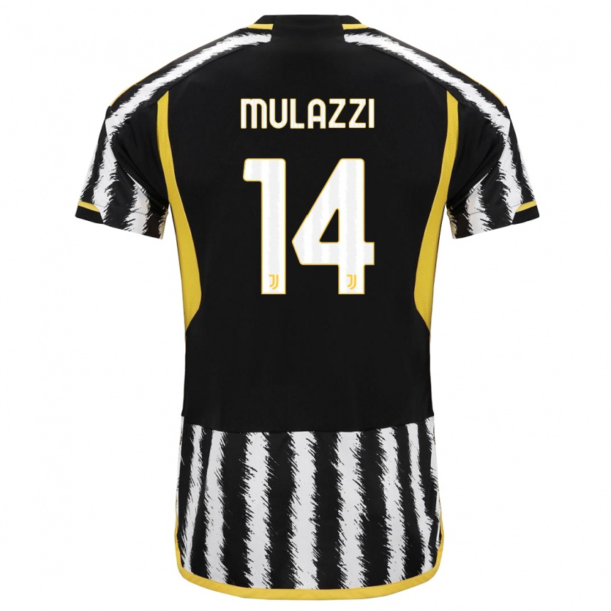 Mujer Fútbol Camiseta Gabriele Mulazzi #14 Blanco Negro 1ª Equipación 2023/24