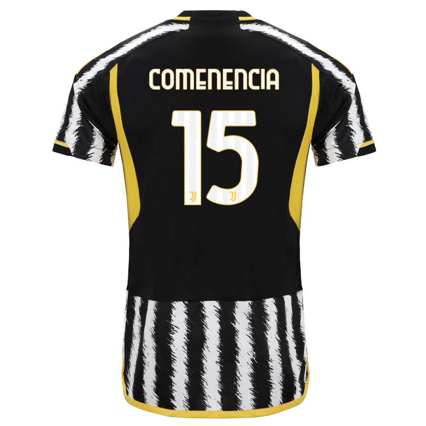 Mujer Fútbol Camiseta Livano Comenencia #15 Blanco Negro 1ª Equipación 2023/24