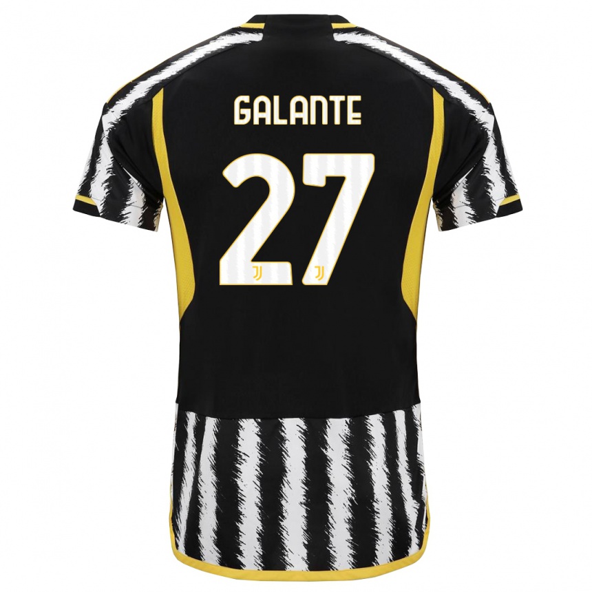 Mujer Fútbol Camiseta Tommaso Galante #27 Blanco Negro 1ª Equipación 2023/24