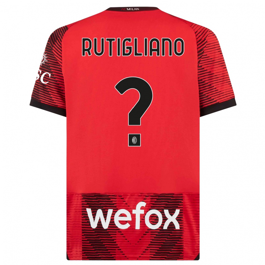 Mujer Fútbol Camiseta Samuele Rutigliano #0 Negro Rojo 1ª Equipación 2023/24