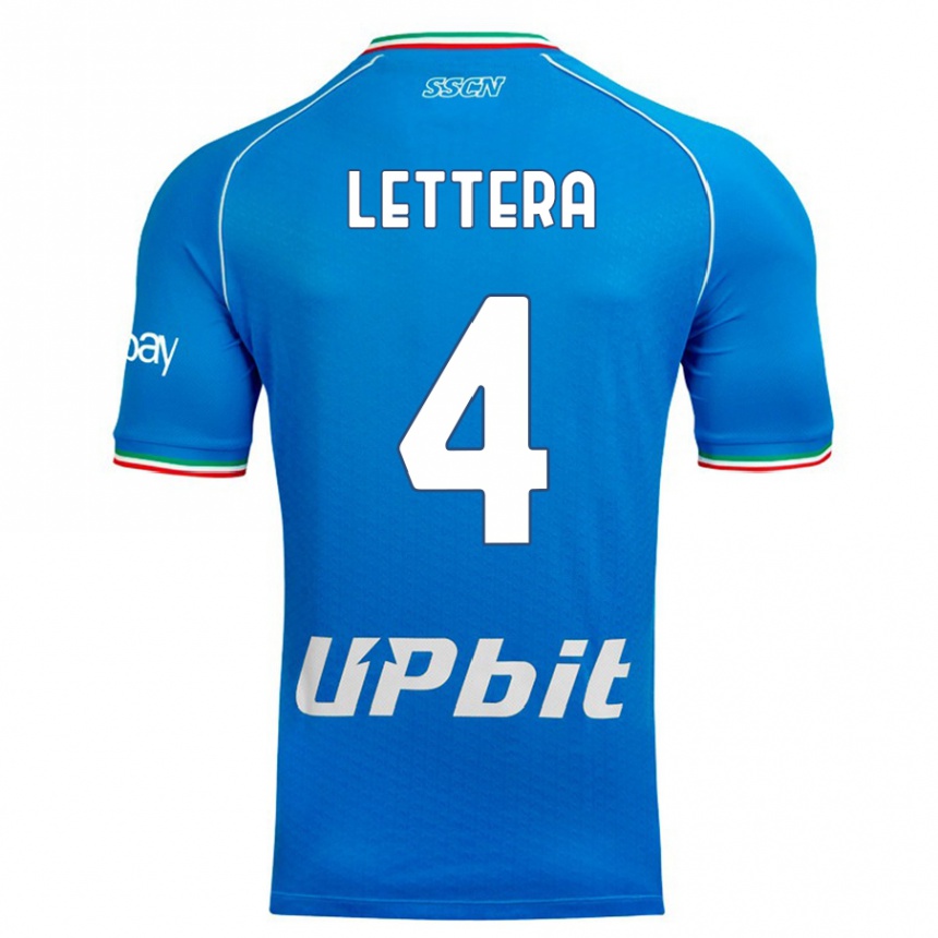 Mujer Fútbol Camiseta Alessio Lettera #4 Cielo Azul 1ª Equipación 2023/24