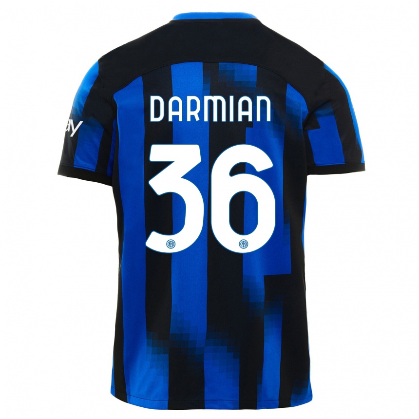 Mujer Fútbol Camiseta Matteo Darmian #36 Azul Negro 1ª Equipación 2023/24