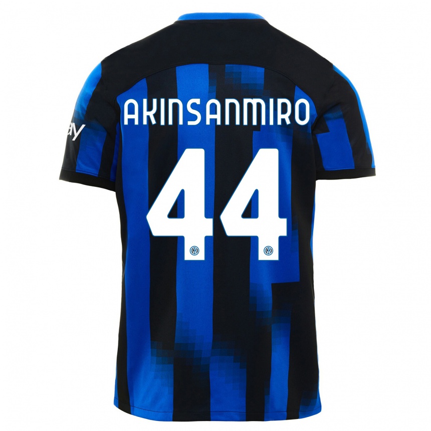 Mujer Fútbol Camiseta Ebenezer Akinsanmiro #44 Azul Negro 1ª Equipación 2023/24