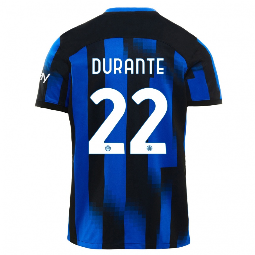 Mujer Fútbol Camiseta Francesca Durante #22 Azul Negro 1ª Equipación 2023/24