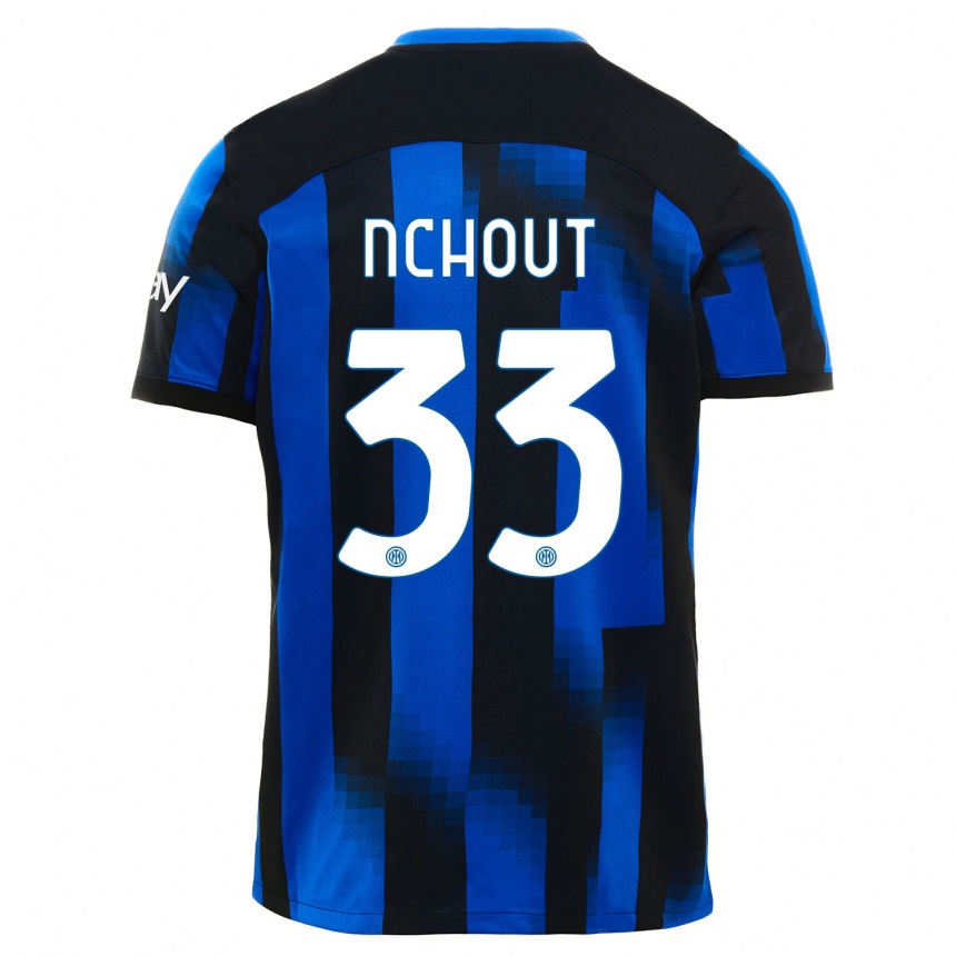 Mujer Fútbol Camiseta Ajara Nchout #33 Azul Negro 1ª Equipación 2023/24