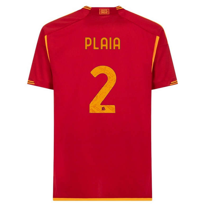 Mujer Fútbol Camiseta Matteo Plaia #2 Rojo 1ª Equipación 2023/24