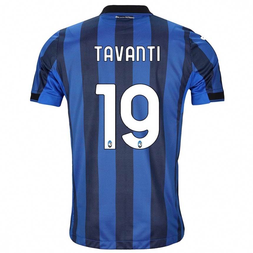 Mujer Fútbol Camiseta Mattia Tavanti #19 Azul Negro 1ª Equipación 2023/24