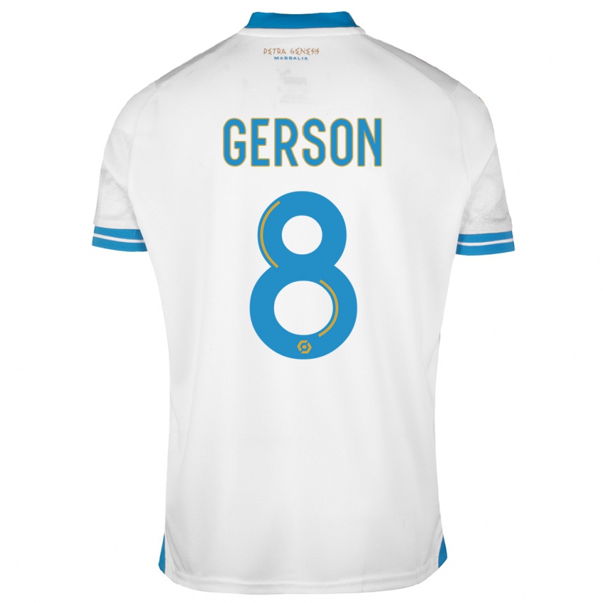 Mujer Fútbol Camiseta Gerson #8 Blanco 1ª Equipación 2023/24