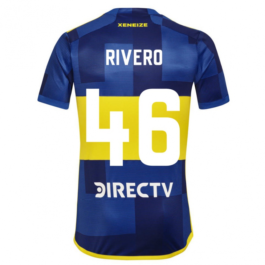 Mujer Fútbol Camiseta Simon Rivero #46 Azul Oscuro Amarillo 1ª Equipación 2023/24