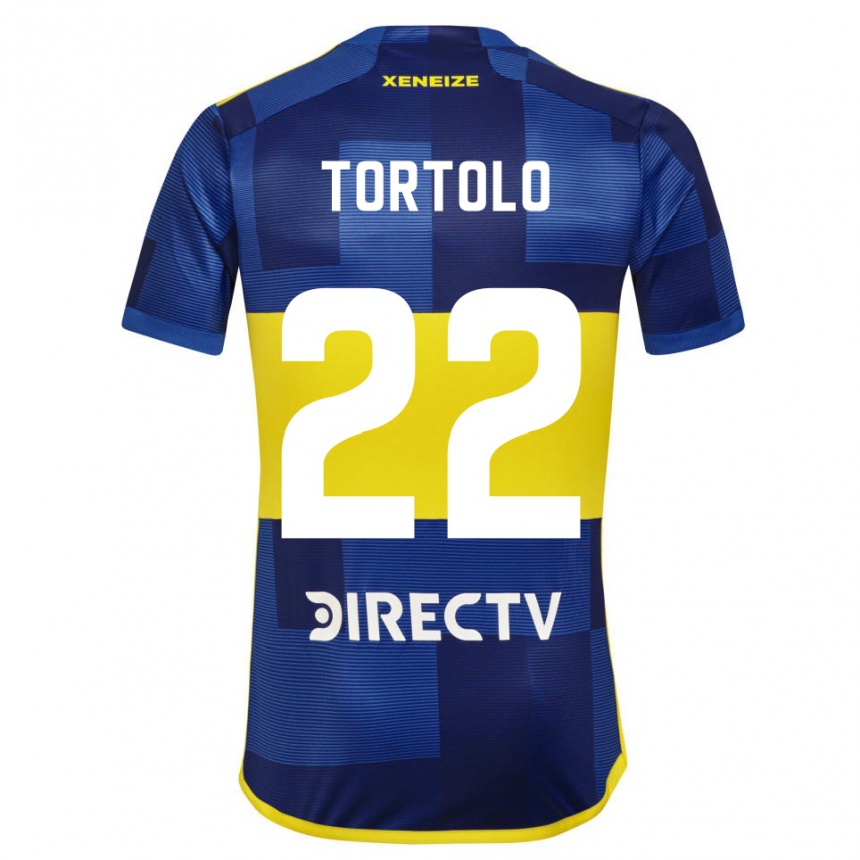 Mujer Fútbol Camiseta Dulce Tortolo #22 Azul Oscuro Amarillo 1ª Equipación 2023/24