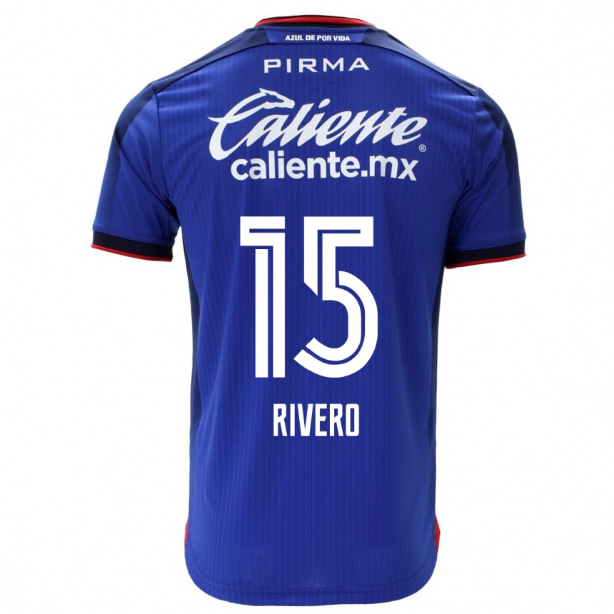 Mujer Fútbol Camiseta Ignacio Rivero #15 Azul 1ª Equipación 2023/24