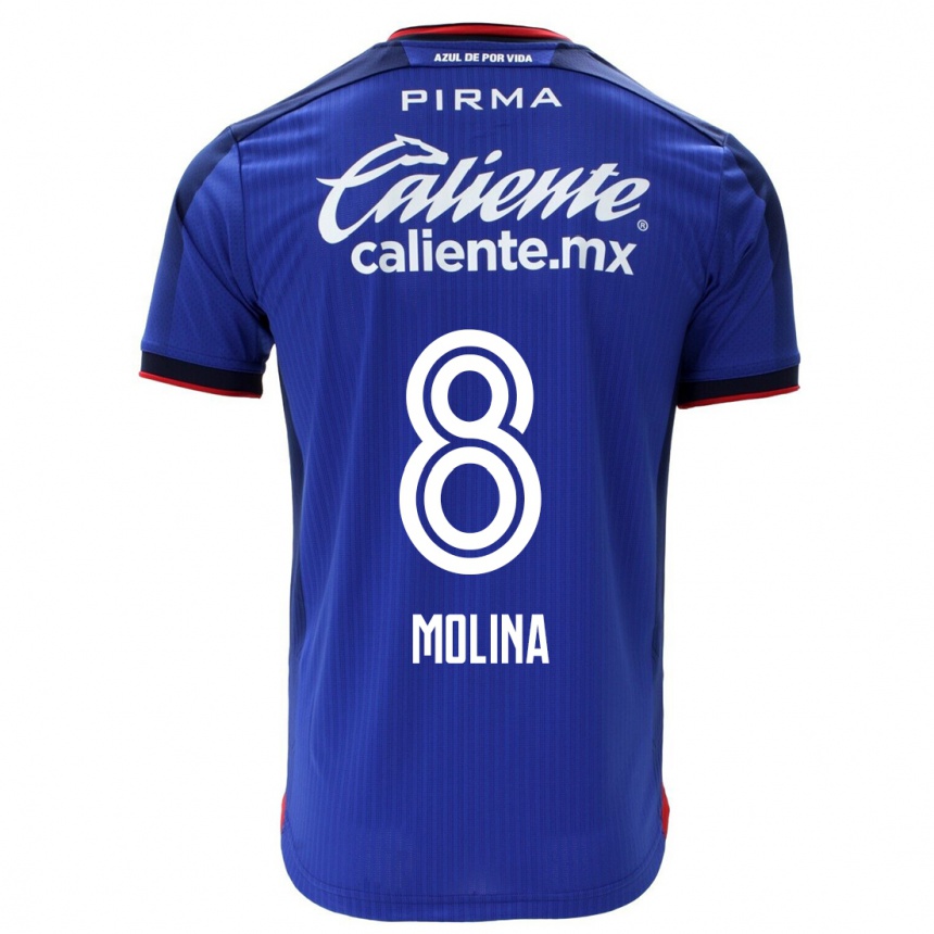 Mujer Fútbol Camiseta Dalia Molina #8 Azul 1ª Equipación 2023/24