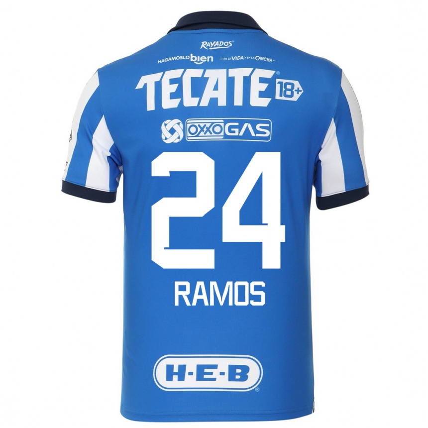Mujer Fútbol Camiseta Cesar Ramos #24 Azul Blanco 1ª Equipación 2023/24