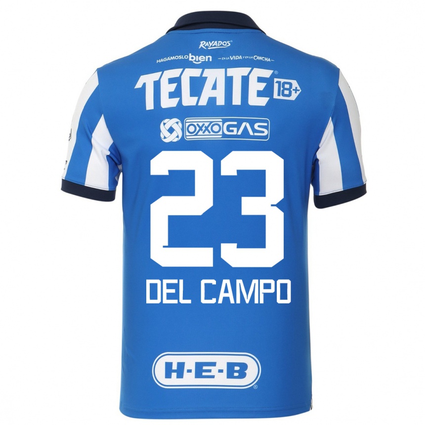 Mujer Fútbol Camiseta Valeria Del Campo #23 Azul Blanco 1ª Equipación 2023/24