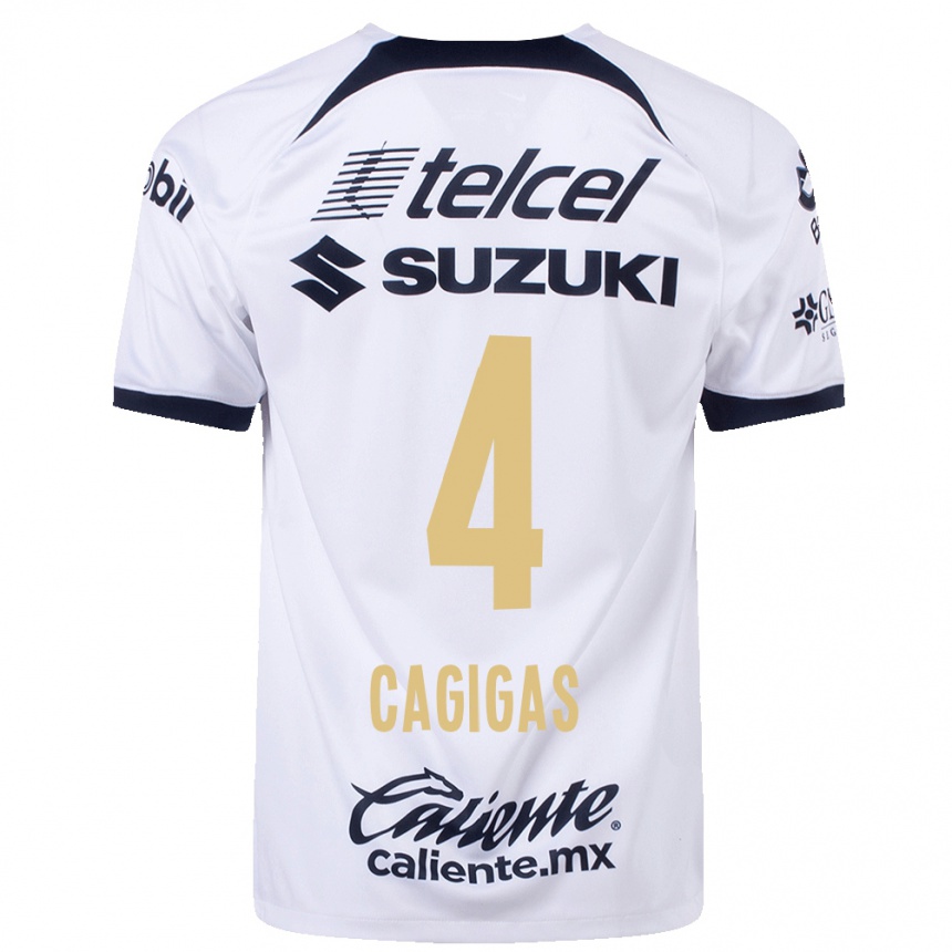 Mujer Fútbol Camiseta Deneva Cagigas #4 Blanco 1ª Equipación 2023/24