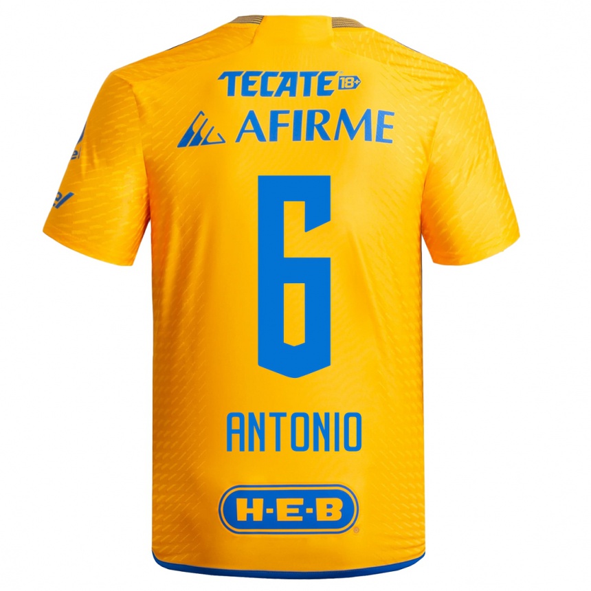 Mujer Fútbol Camiseta Nancy Antonio #6 Amarillo 1ª Equipación 2023/24