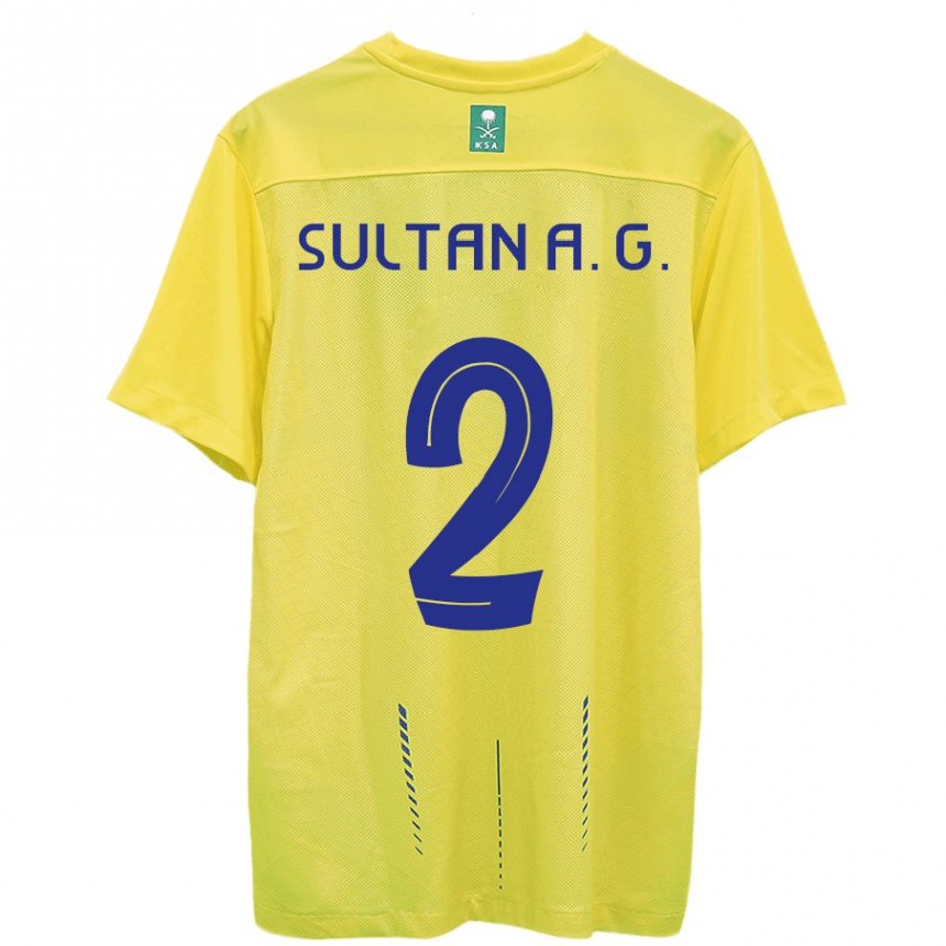 Mujer Fútbol Camiseta Sultan Al-Ghannam #2 Amarillo 1ª Equipación 2023/24