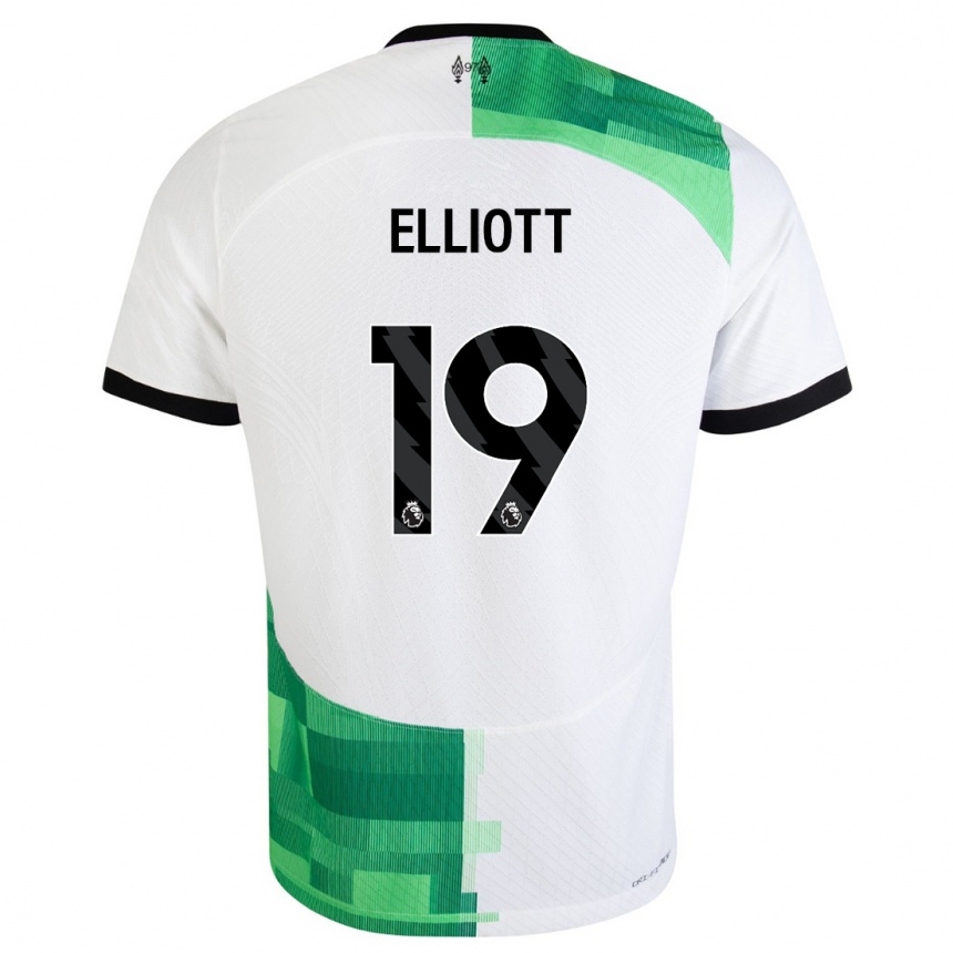 Mujer Fútbol Camiseta Harvey Elliott #19 Blanco Verde 2ª Equipación 2023/24